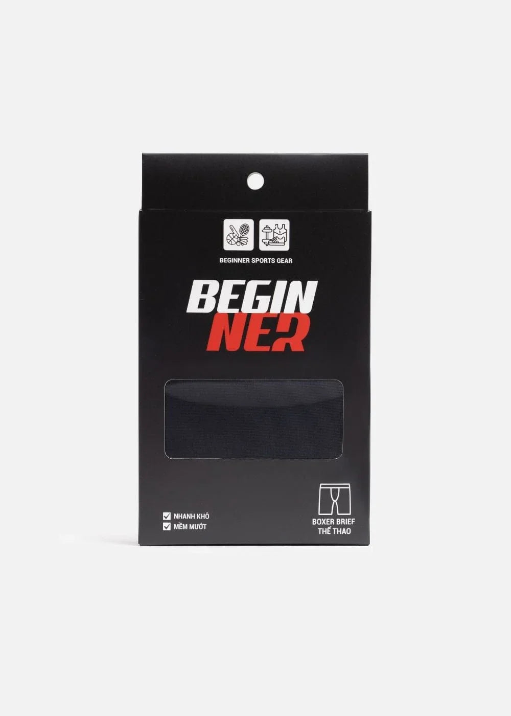 Quần Lót Boxer Brief Thể Thao Nam Thoáng Khí Beginner 13 Xám Đậm - YaMe.vn