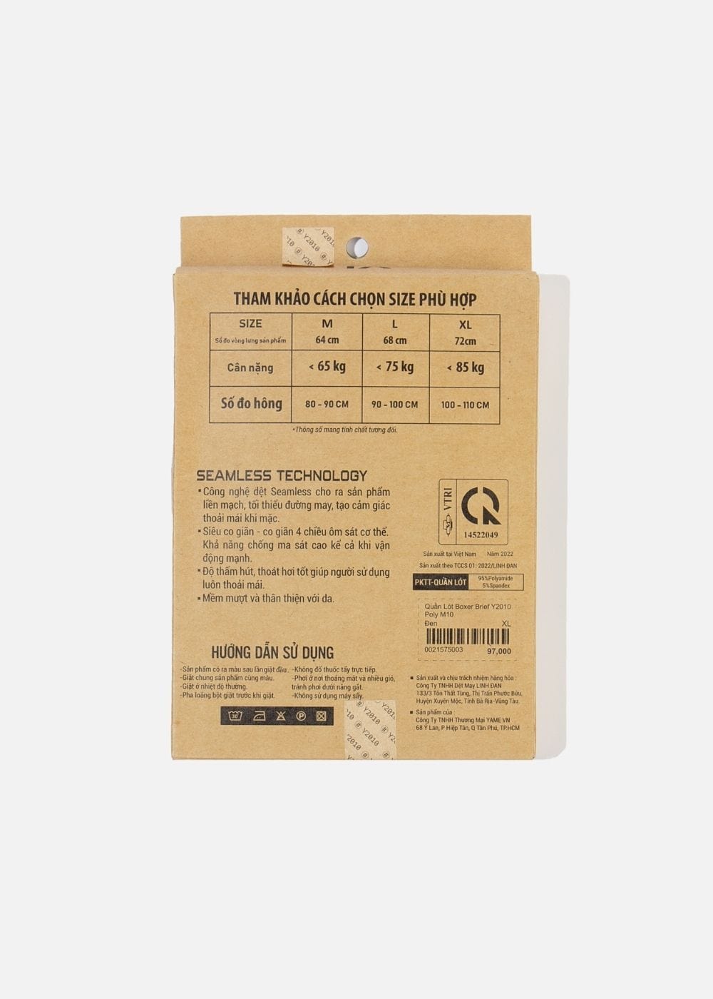 Quần Lót Boxer Dài Quần Lót Boxer Dài Beginner 82 Đen