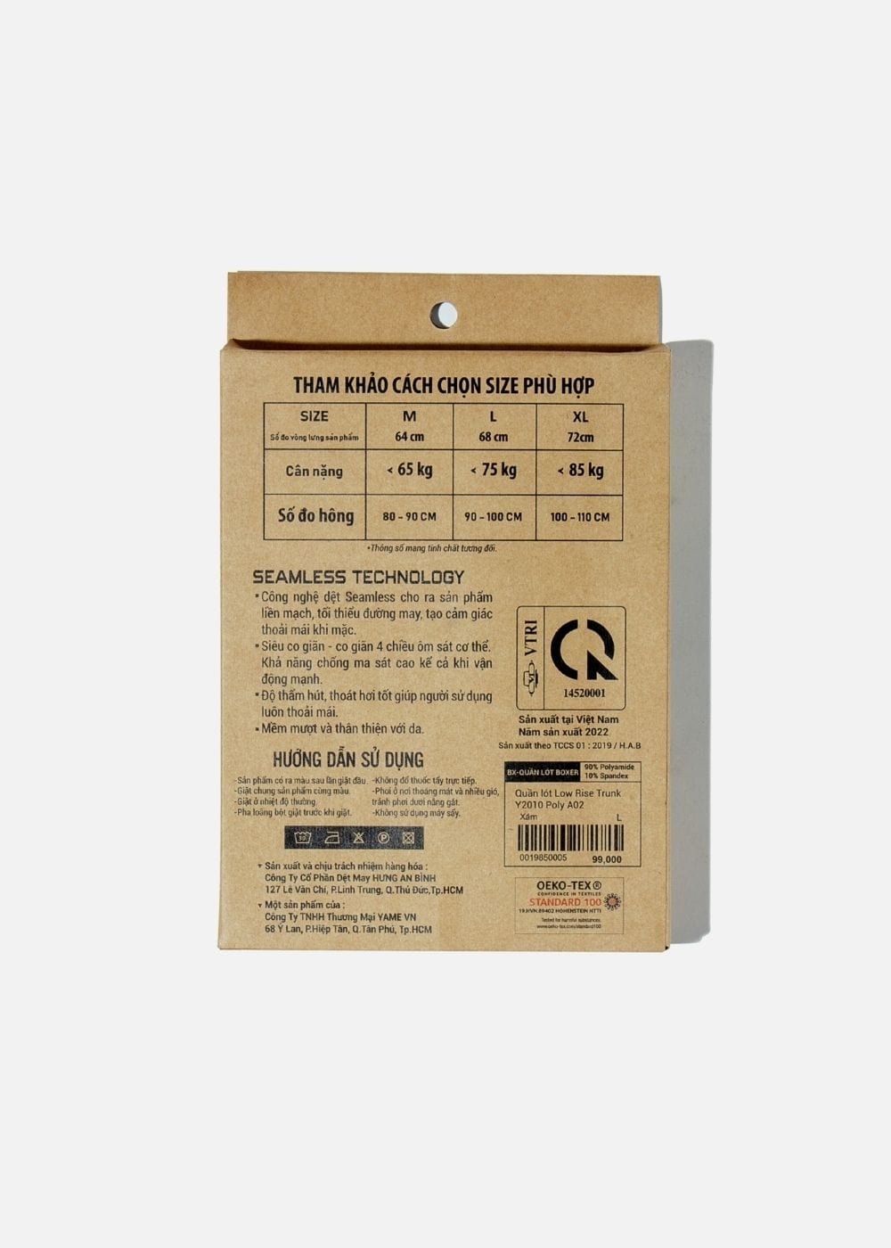 Quần Lót Boxer Ngắn Quần Lót Boxer Ngắn #Y2010 A02 Xám Trắng