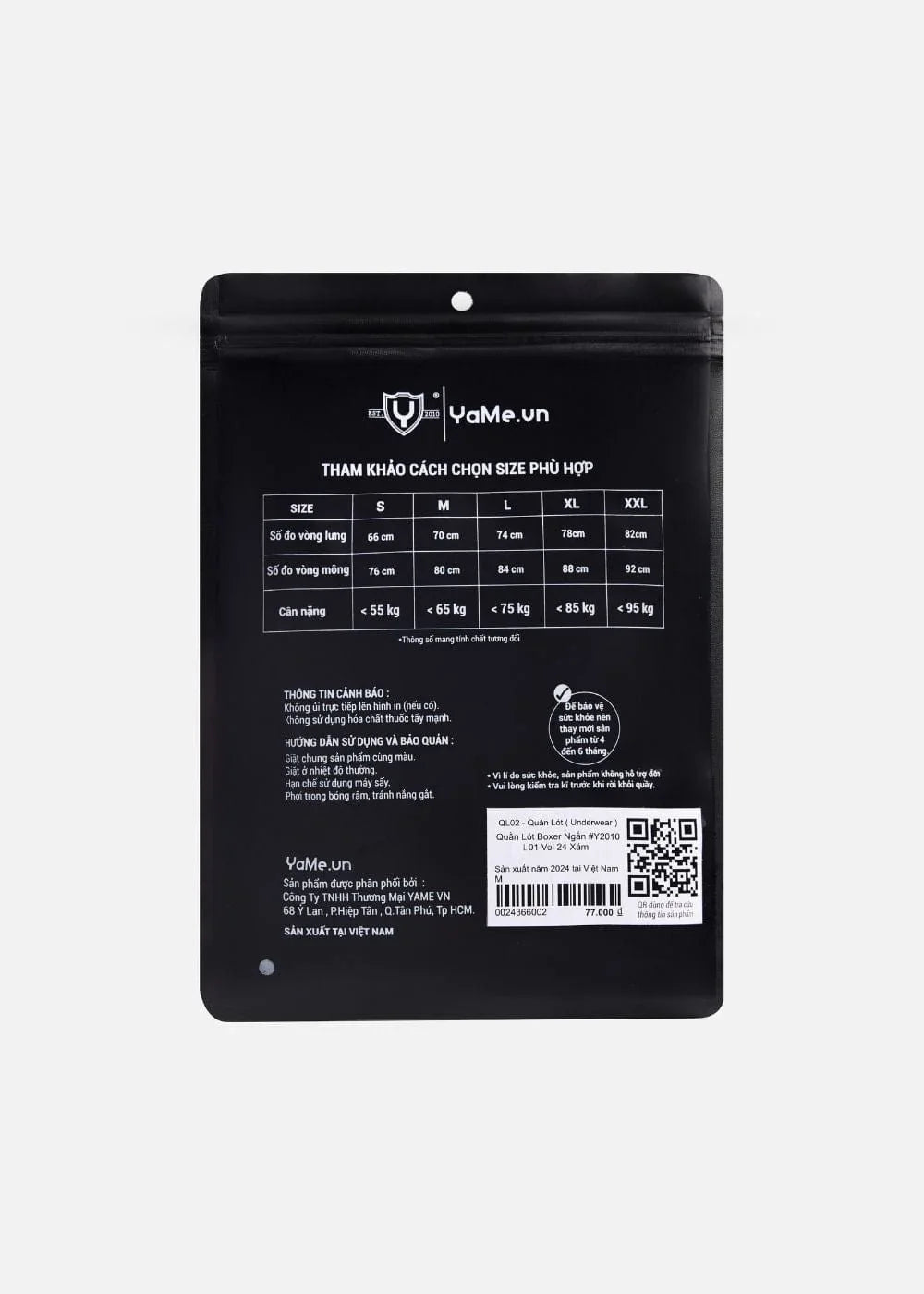 Quần Lót Nam Boxer Vải Lụa Băng #Y2010 L01 Xám Nhạt - YaMe.vn