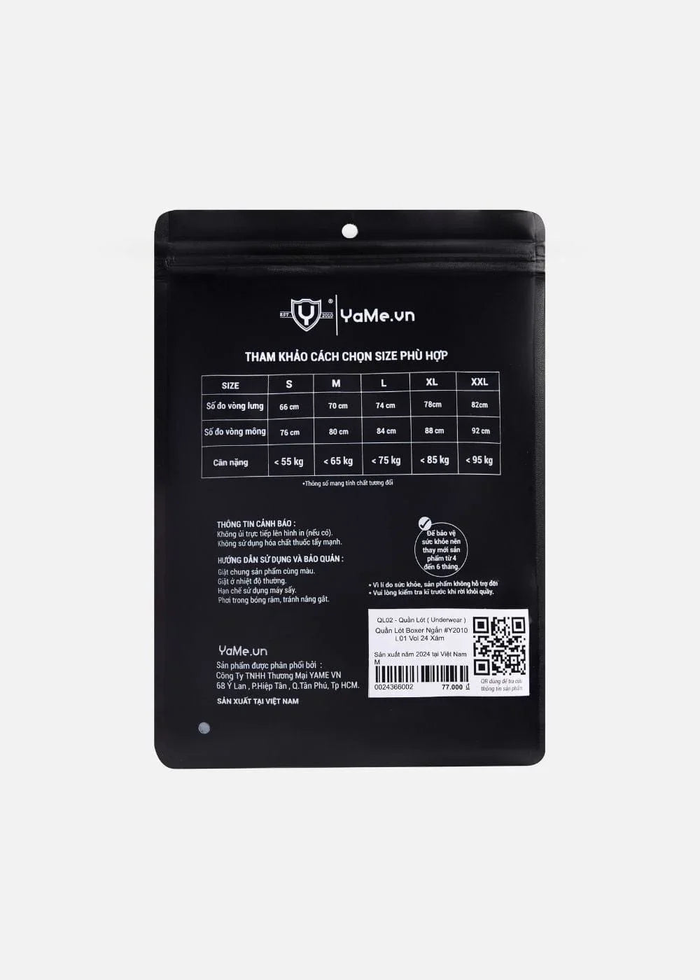 Quần Lót Nam Boxer Vải Lụa Băng #Y2010 L01Xanh Dương Đậm - YaMe.vn