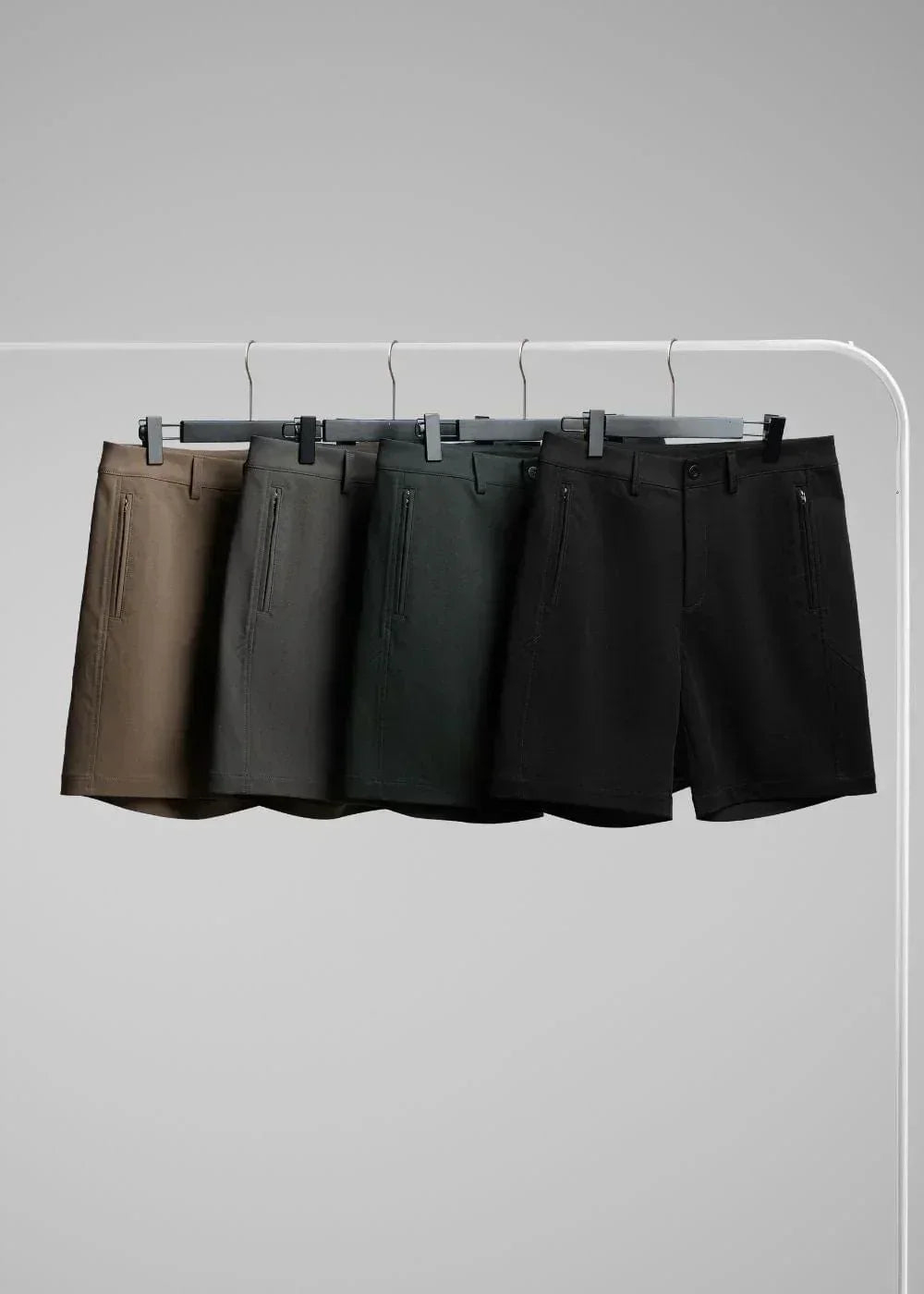 Quần short Kaki Túi Khóa Kéo The Weekend 22 Nâu - YaMe.vn