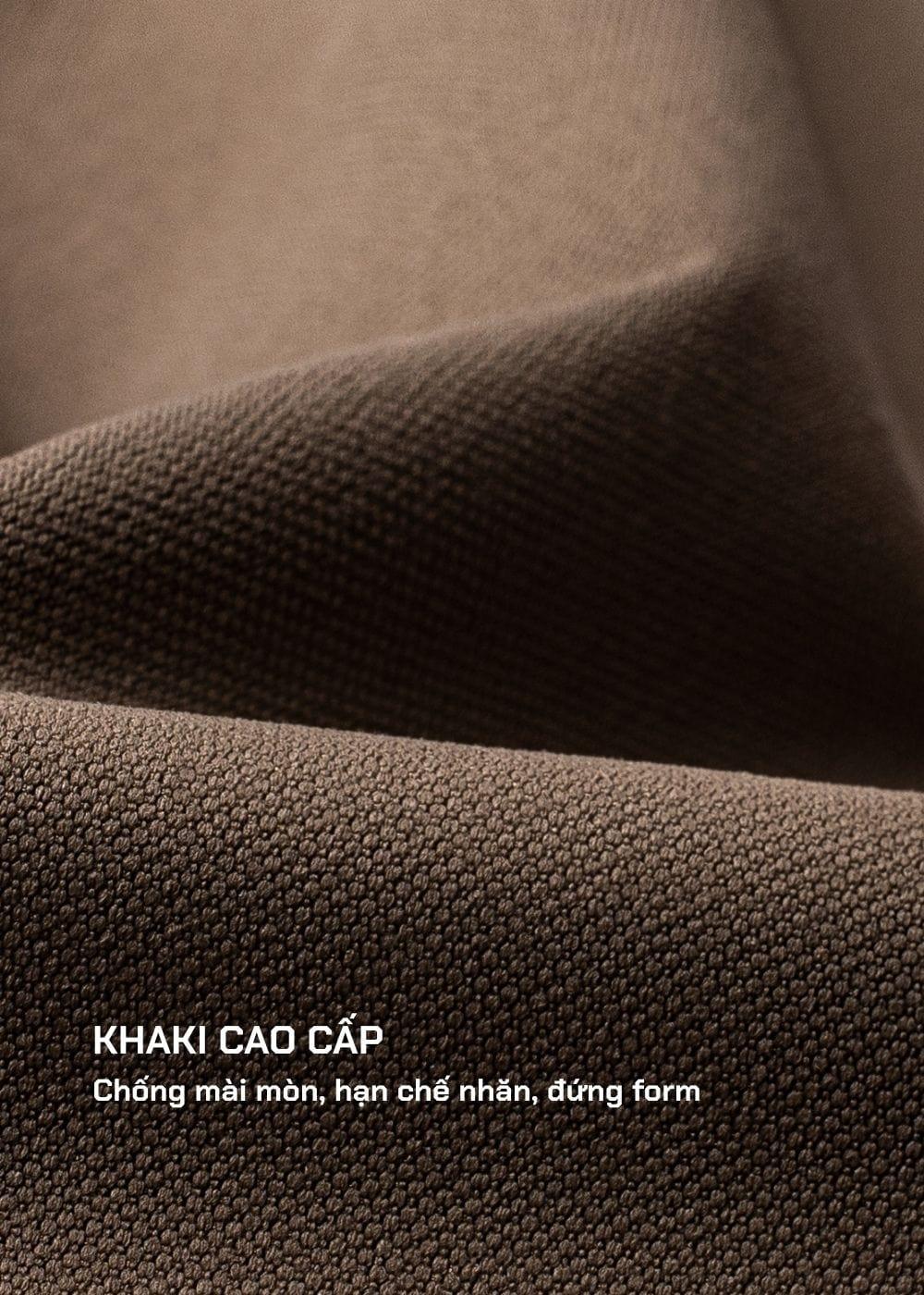 Quần short Kaki Túi Khóa Kéo The Weekend 22 Nâu - YaMe.vn