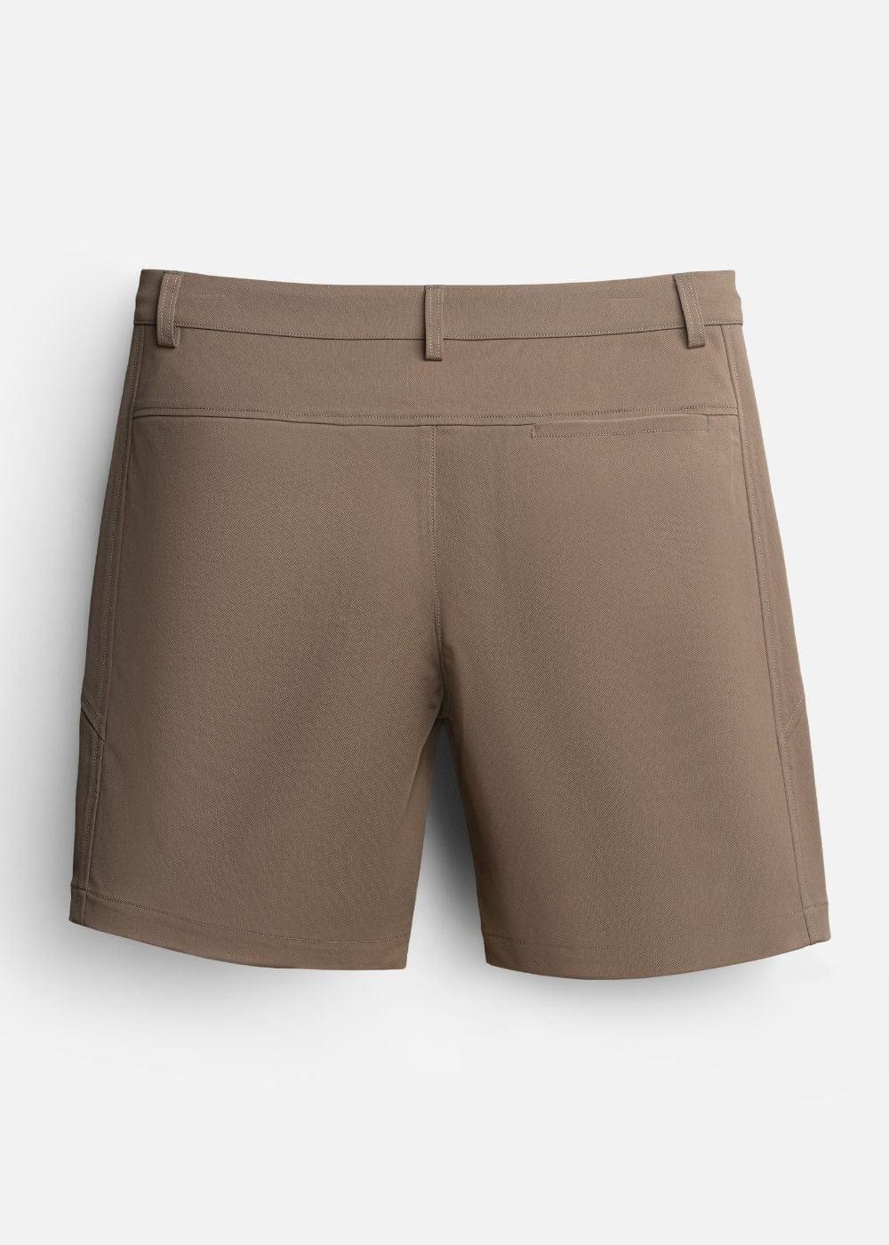 Quần short Kaki Túi Khóa Kéo The Weekend 22 Nâu - YaMe.vn