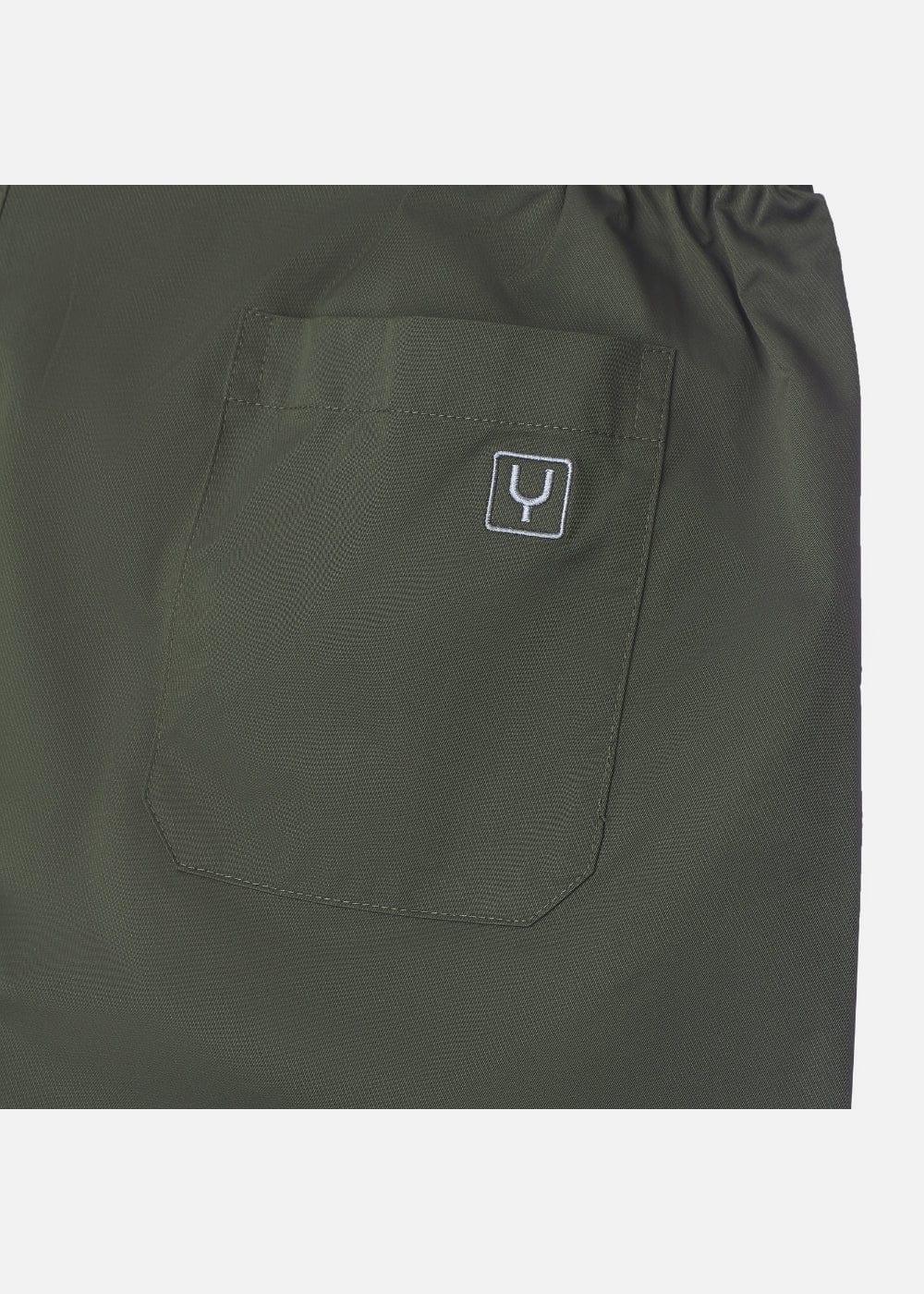 Quần Short 7 Inch Dù Trượt Nước No Style M90 Xanh Lá Đậm - YaMe.vn