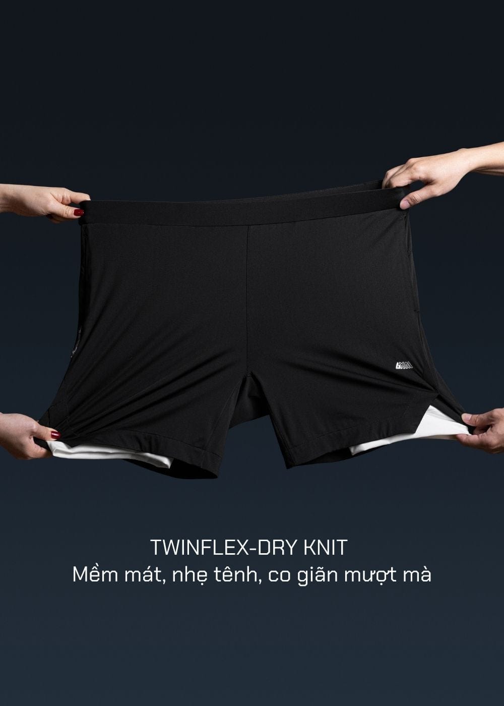 Quần Short Dù Quần short thể thao (Athletic shorts) The Trainer 013 Đen