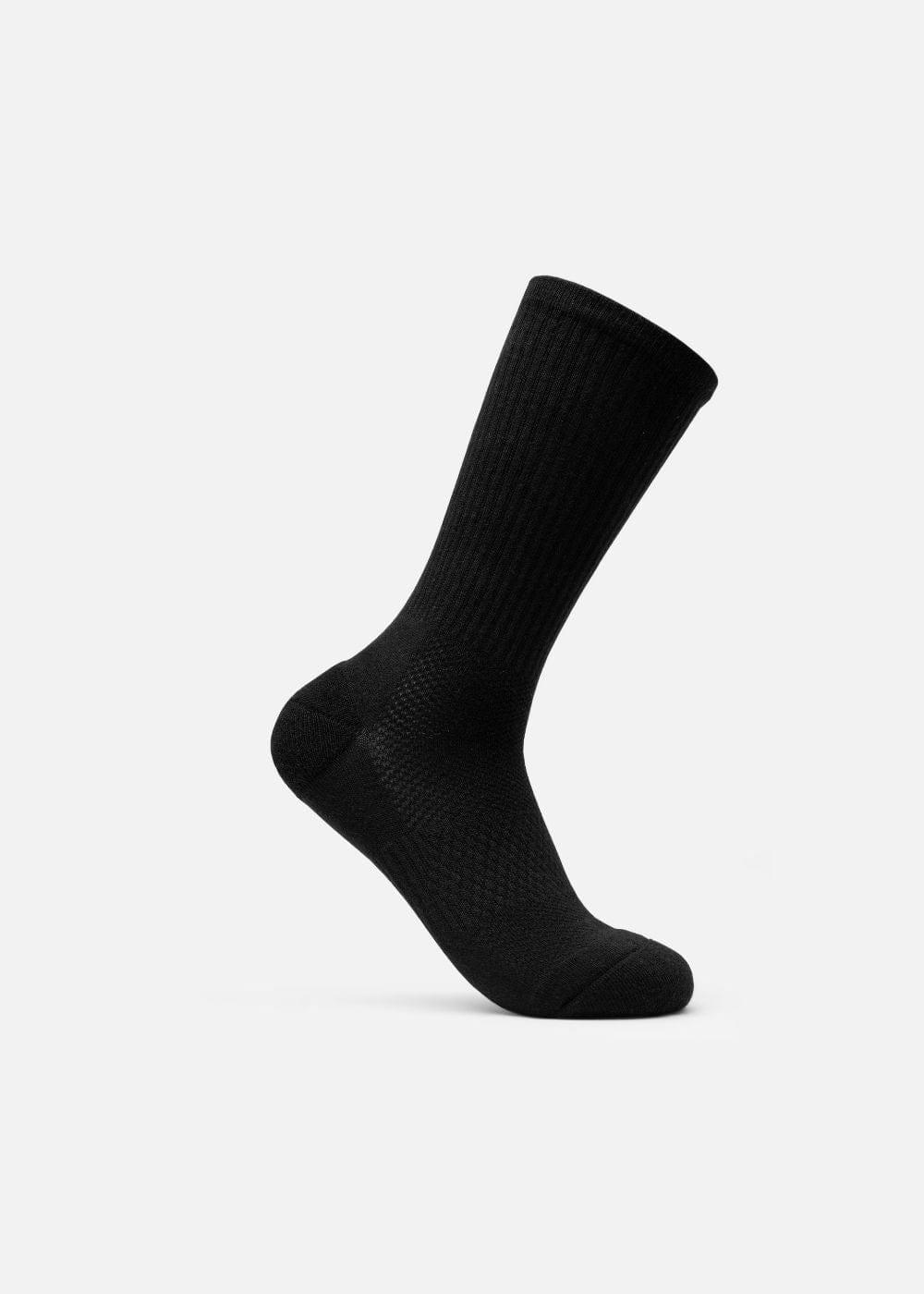 Vớ Cổ Trung Công Thái Học 90° Dệt Lưới Thoáng Khí C001 Đen - YaMe.vn