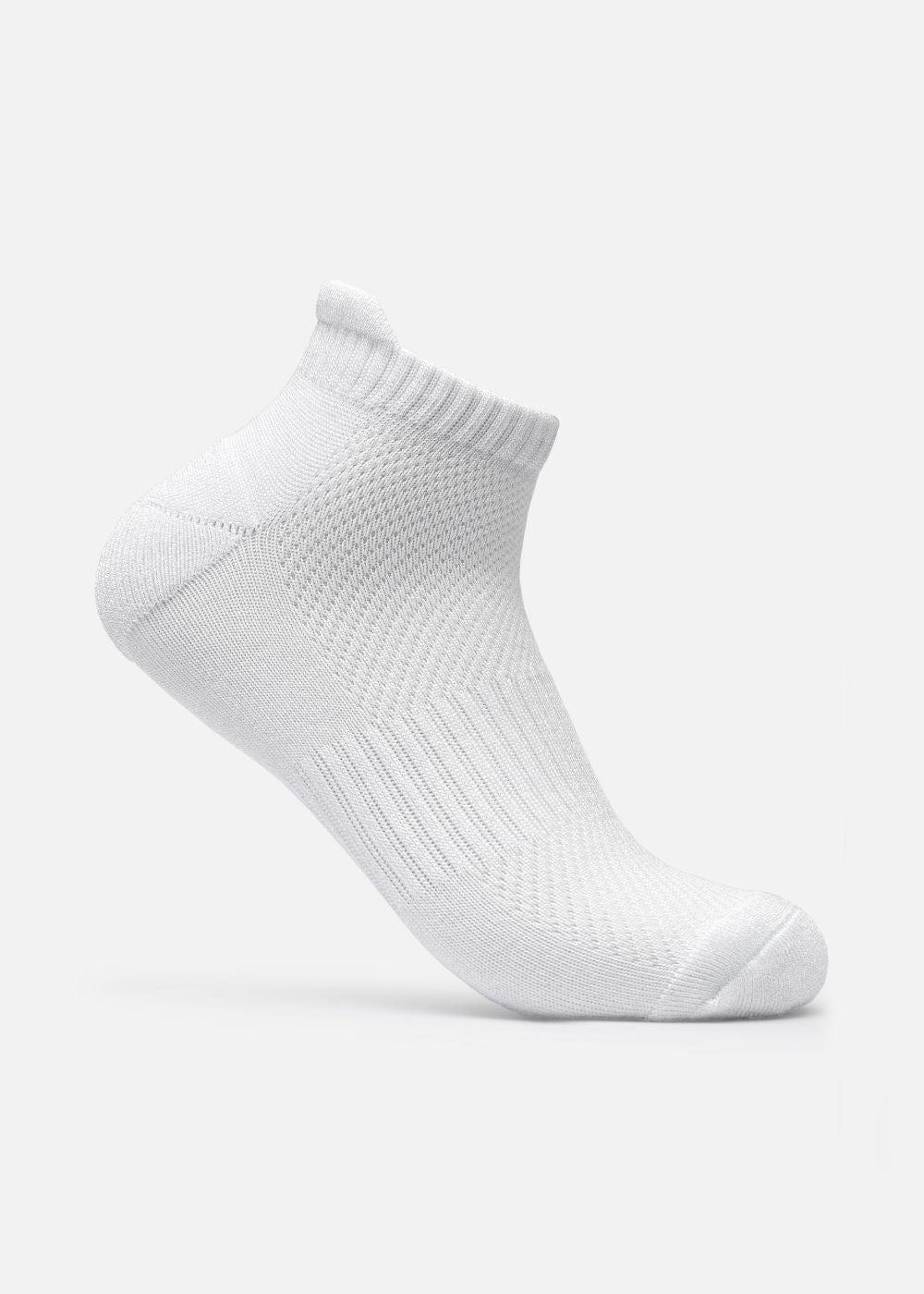 Vớ Cổ Ngắn Công Thái Học 90° Đệm Xù Giảm Chấn Kháng Khuẩn TAB003 Trắng - YaMe.vn