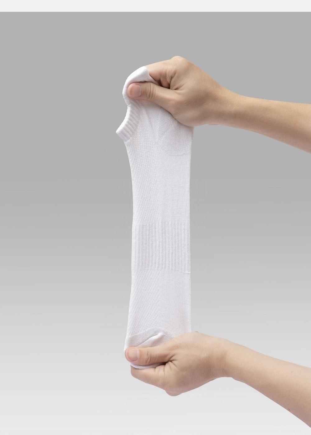 Vớ Cổ Ngắn Công Thái Học 90° Đệm Xù Giảm Chấn Kháng Khuẩn TAB003 Trắng - YaMe.vn