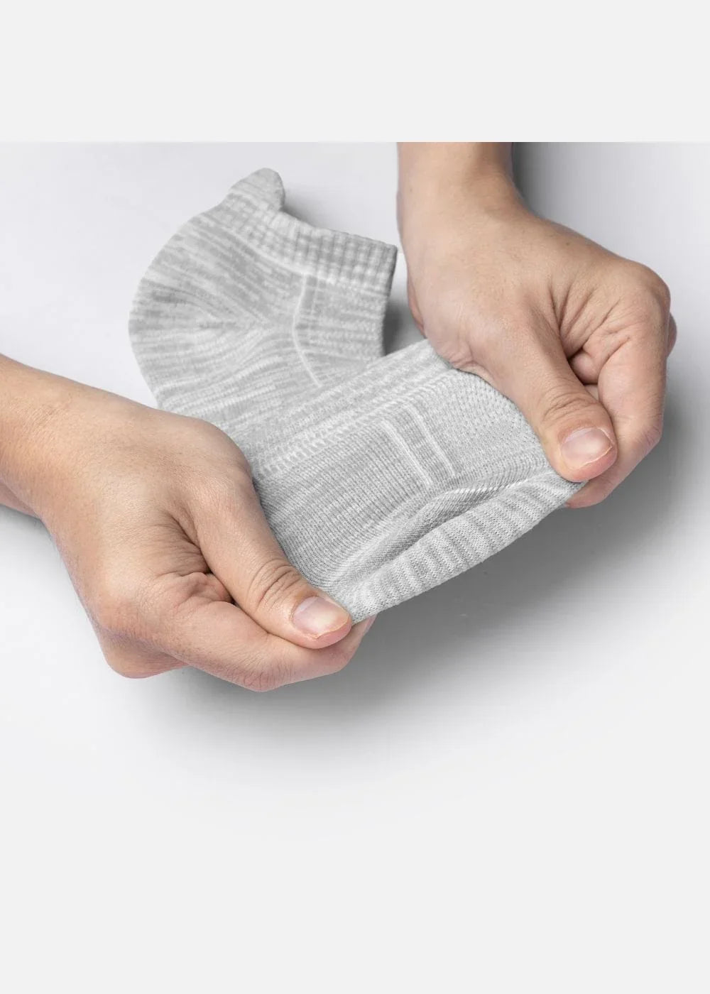 Vớ Cổ Ngắn Công Thái Học 90° Đệm Xù Giảm Chấn Kháng Khuẩn TAB003 Xám Nhạt - YaMe.vn