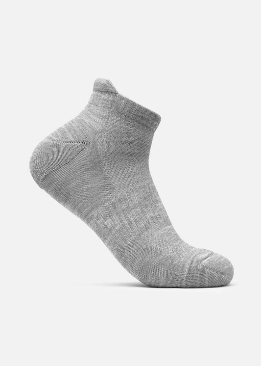 Vớ Cổ Ngắn Công Thái Học 90° Đệm Xù Giảm Chấn Kháng Khuẩn TAB003 Xám Nhạt - YaMe.vn