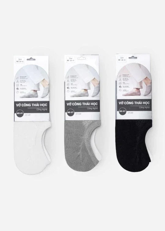 Vớ Lười Công Thái Học 90° Mềm Mịn Khử Mùi NS01 Đen - YaMe.vn