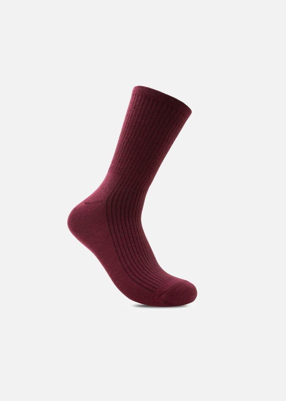 Vớ Basic Cổ Trung Khử Mùi Nhiều Màu NB 08 Đỏ Đậm - YaMe.vn