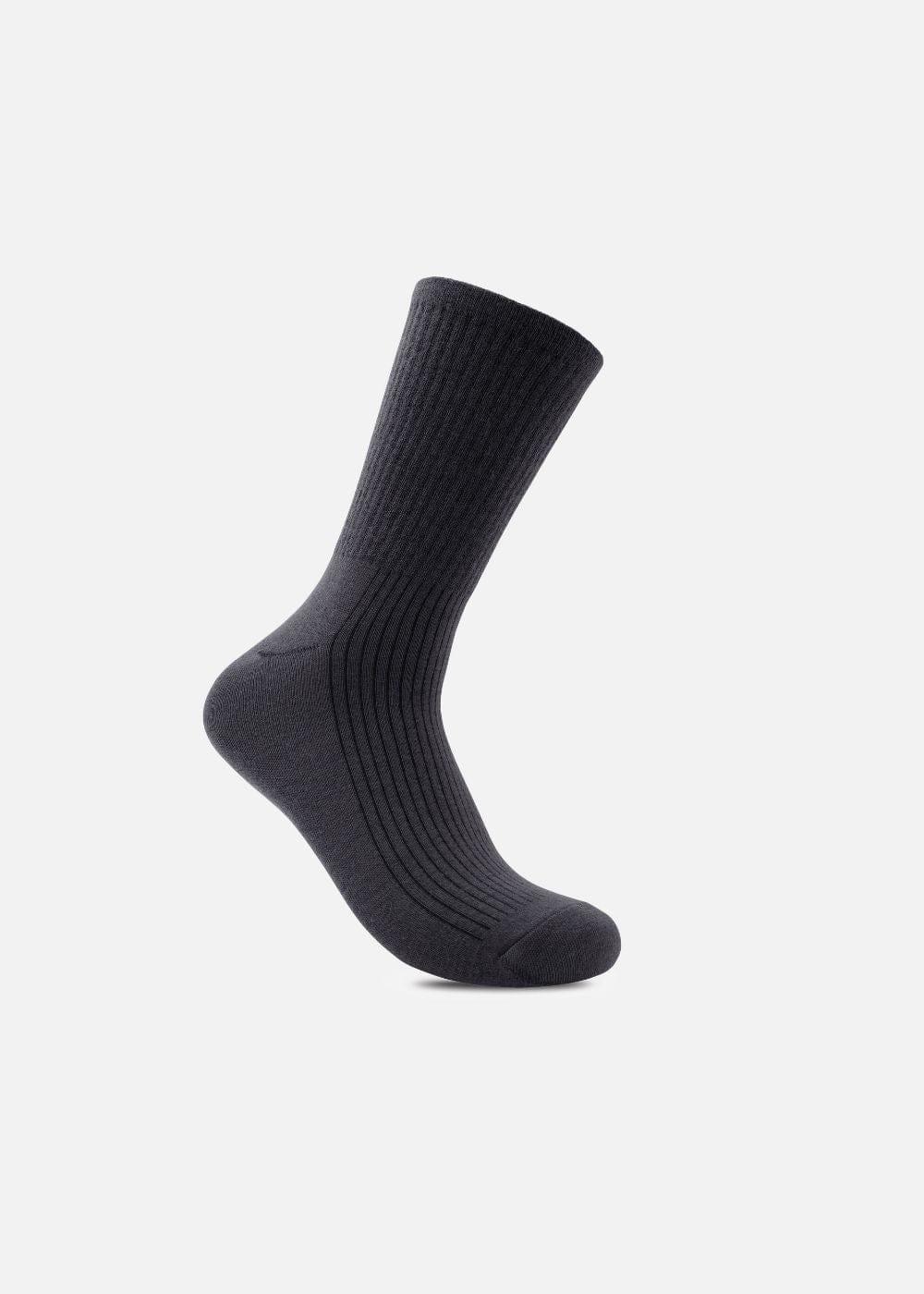 Vớ Basic Cổ Trung Khử Mùi Nhiều Màu NB 08 Xám Đậm - YaMe.vn