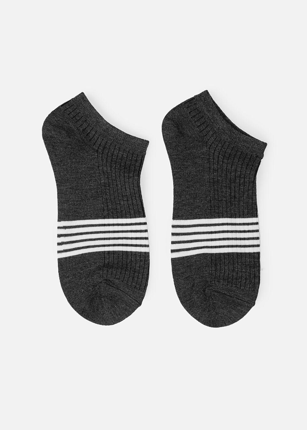 Vớ Thời Trang Cổ Ngắn Siêu Bền Nhiều Màu NB 09 Xám Đậm - YaMe.vn