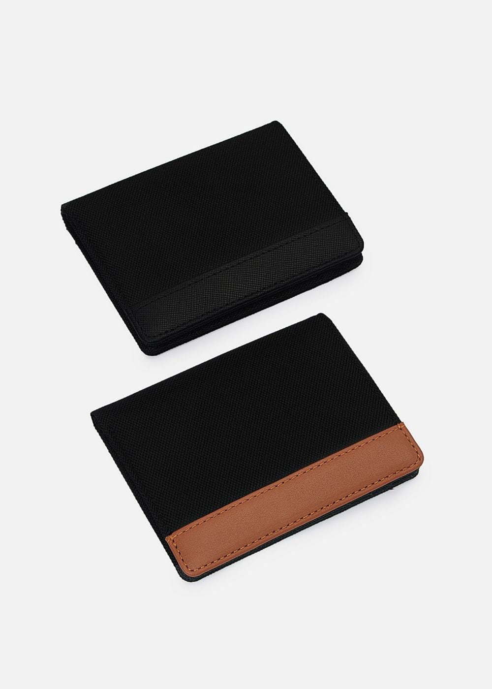 Ví Dáng Đứng Canvas Ví Non Branded 21 Đen Nâu