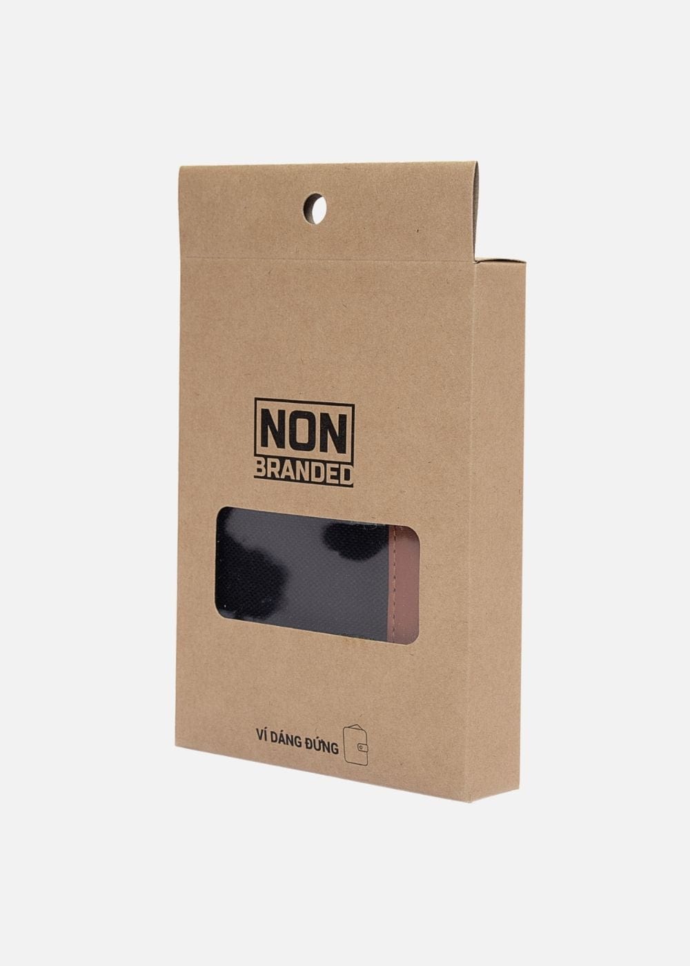 Ví Dáng Đứng Canvas Ví Non Branded 21 Đen Nâu