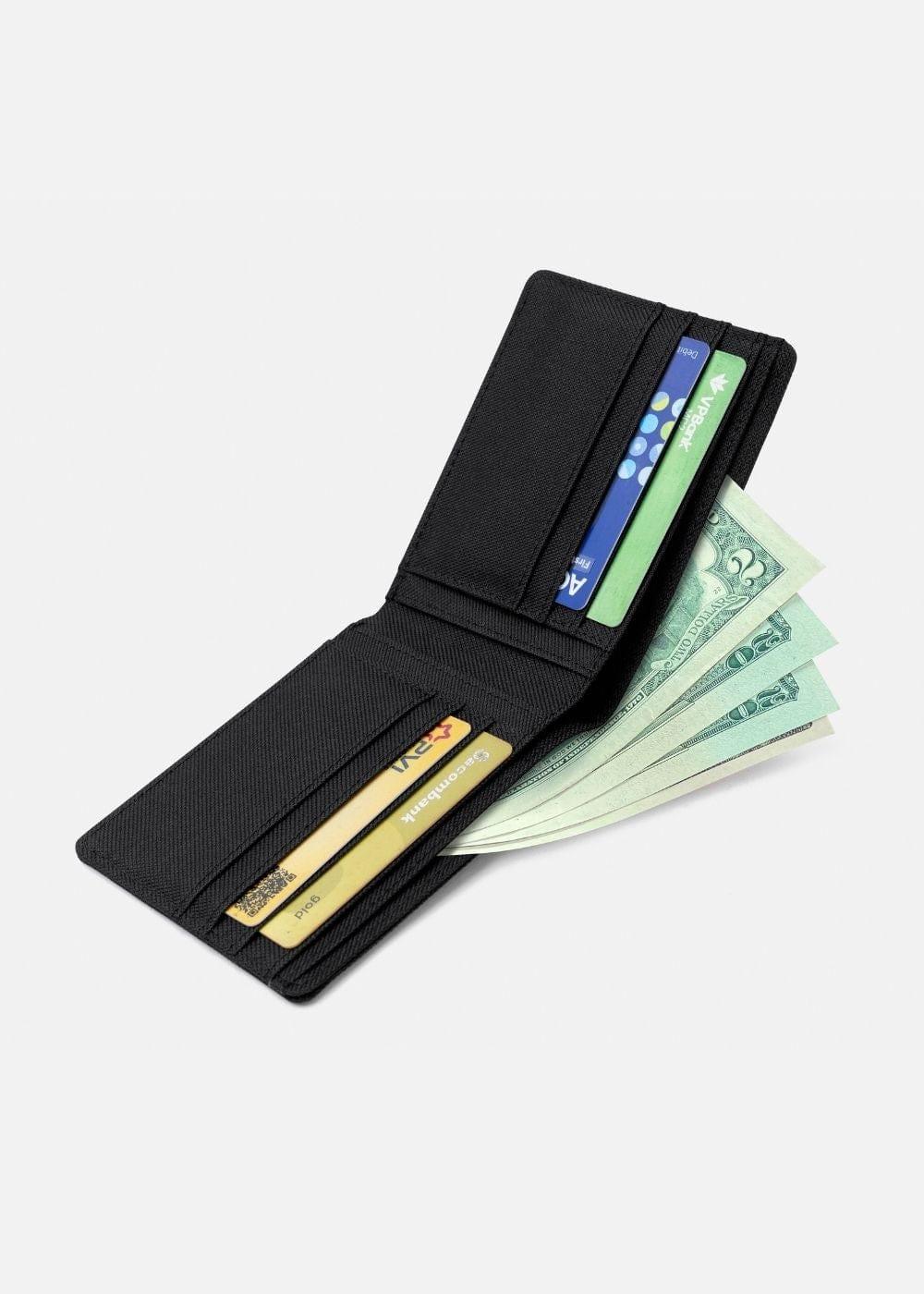 Ví Ngang Canvas Bền Nhẹ #Y2010 01 Đen - YaMe.vn