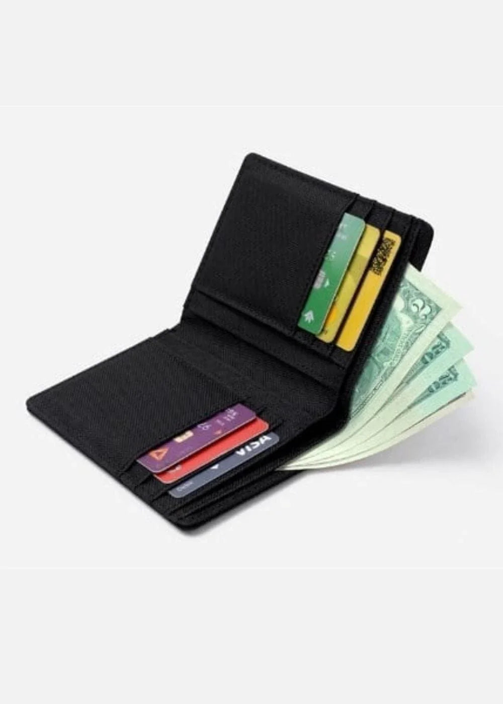 Ví Đứng Canvas Bền Nhẹ #Y2010 02 Đen - YaMe.vn