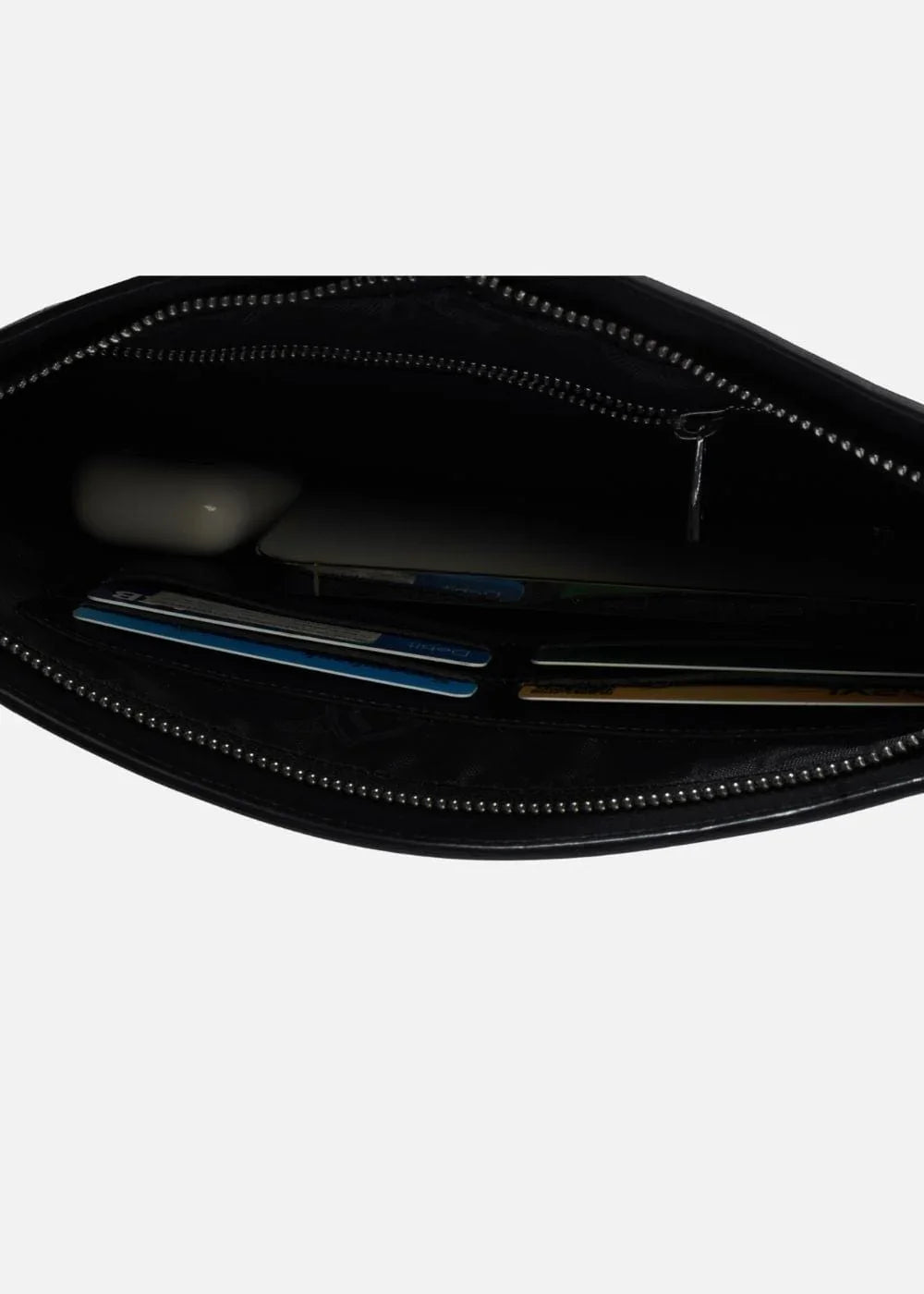 Ví Cầm Tay Da Simili Dây Đeo #Y2010 M1 Đen - YaMe.vn