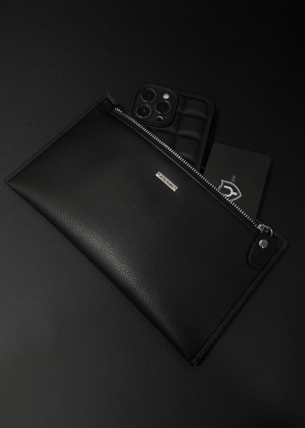 Ví Cầm Tay Da Simili #Y2010 M3 Đen - YaMe.vn