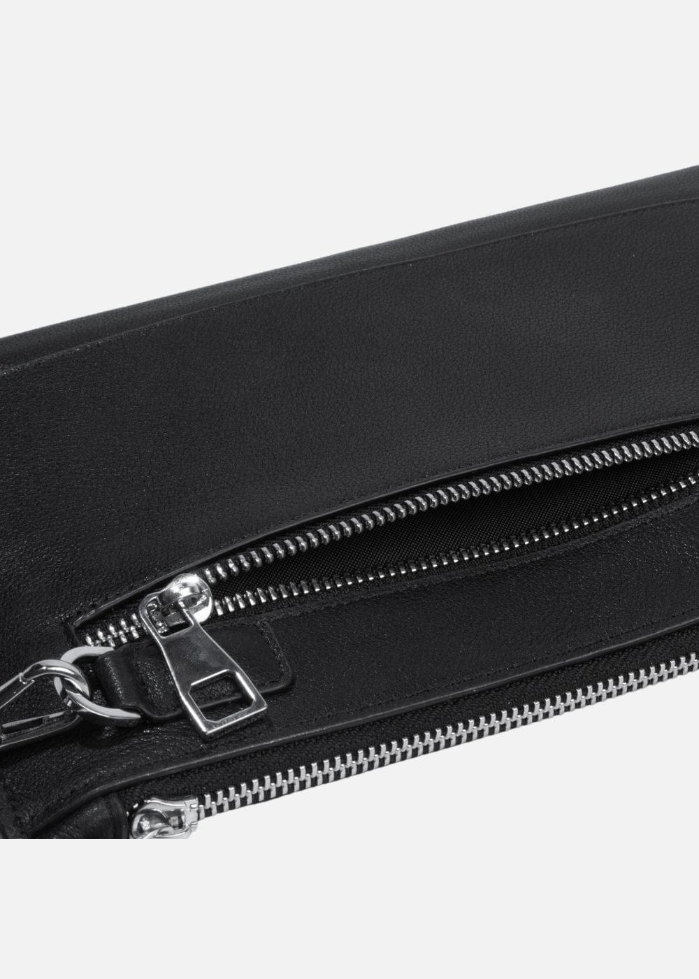 Ví Cầm Tay Da Bò Ý #Y2010 M4 Đen - YaMe.vn