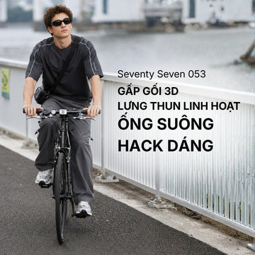Quần Dài Seventy Seven 053: Đột Phá Phom Suông Phẳng Nhờ Chi Tiết Xếp Ly Gối 3D Phồng Nhẹ Kèm Dây Rút Bên Sườn