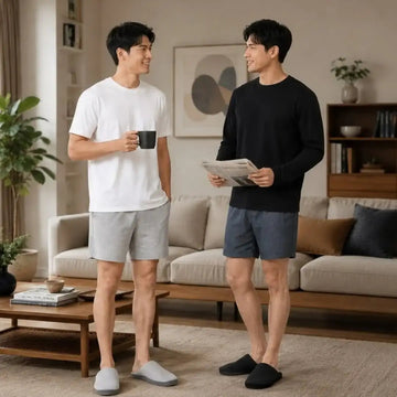 Quần short nam vải dù hay vải thun: Mặc ở nhà hay đi bơi thì tiện hơn?