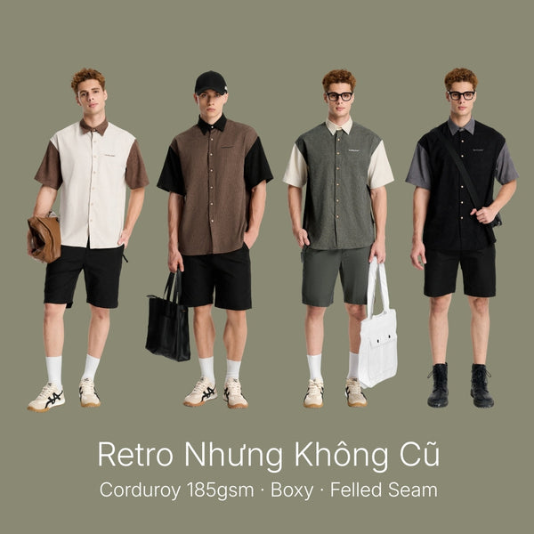 Seventy Seven 022: Cấu Trúc Boxy Shape, Color Block &amp; Chất Liệu Corduroy 185gsm