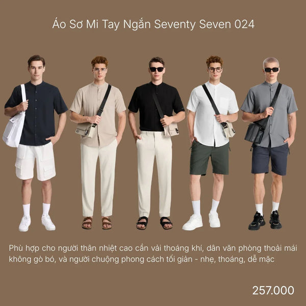 Áo Sơ Mi Cổ Trụ Seventy Seven 024 - Hiệu Năng Của Vải AirDry™ 150gsm