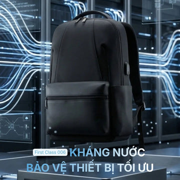 Balo First Class 006: Giải pháp lưu trữ công nghệ với bề mặt 900HD kháng nước và cổng sạc rảnh tay