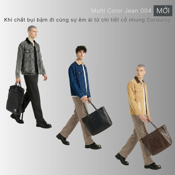 Áo Khoác Multi Color Jean 004: Khi chất bụi bặm đi cùng sự êm ái từ chi tiết cổ nhung Corduroy