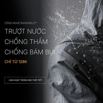 Công Nghệ RainShield™: "Lá Chắn" Trượt Nước Thông Minh, Bất Chấp Mưa Gió