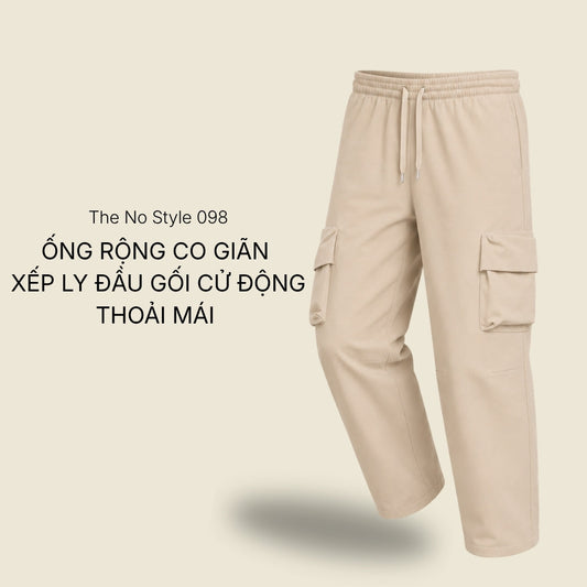 Giải mã chi tiết "Ben Gối" (Knee Darts) trên Quần Jogger The No Style 098: Khi đường may tạo nên công năng.