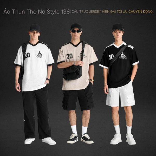 Áo Thun The No Style 138 Cấu trúc Jersey hiện đại tối ưu chuyển động