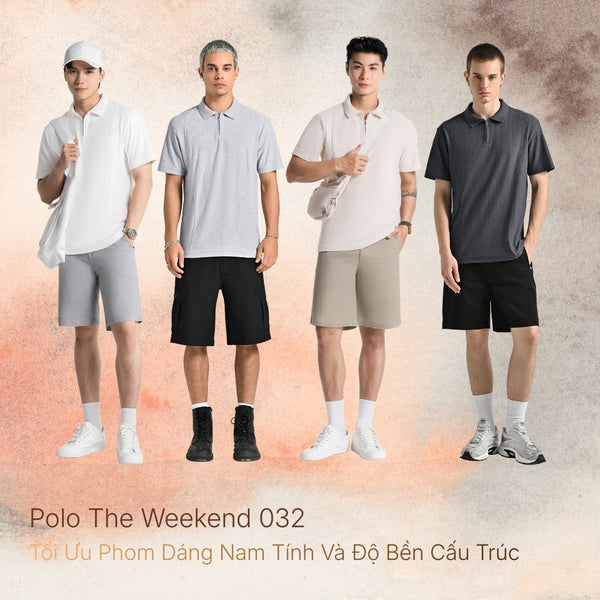 Tối ưu phom dáng nam tính và độ bền cấu trúc trên mẫu Polo Zip-neck Áo Polo The Weekend 032