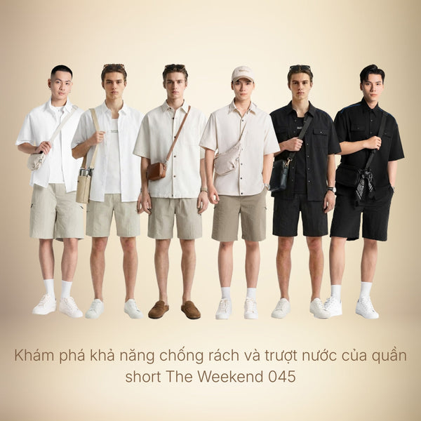 Khám phá khả năng chống rách và trượt nước của quần short The Weekend 045