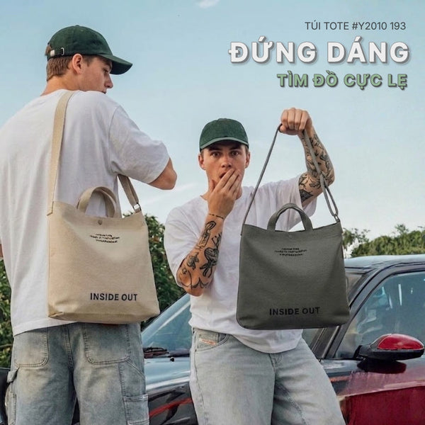 Canvas Tote #Y2010 193: Giải pháp lưu trữ thông minh cho dân văn phòng & sinh viên