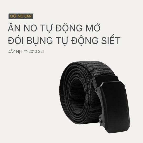 Dây nịt #Y2010 221: Kết hợp khóa Auto-Lock vô cấp và sợi dệt co giãn giúp giải phóng vòng bụng