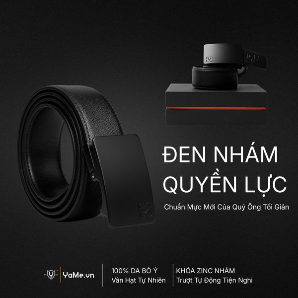 Dây Nịt Da Bò Ý "Đen Nhám" Quyền Lực: Chuẩn Mực Mới Của Quý Ông Tối Giản