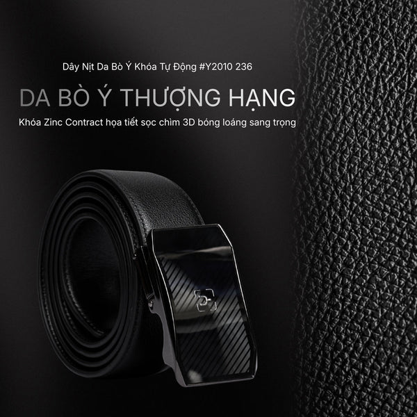 Nâng Tầm Phong Cách Quý Ông Với Dây Nịt Da Bò Ý #Y2010 236