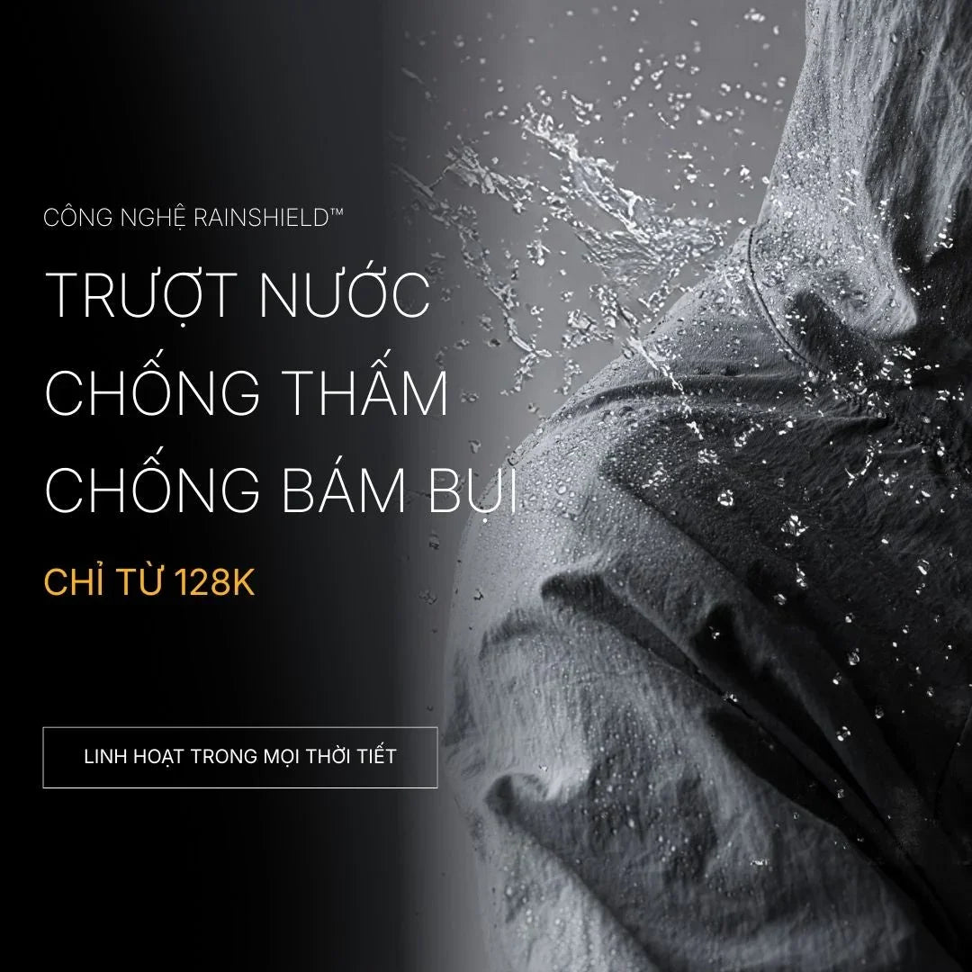 Công Nghệ RainShield™ (Trang Phục Trượt Nước & Chống Thấm)