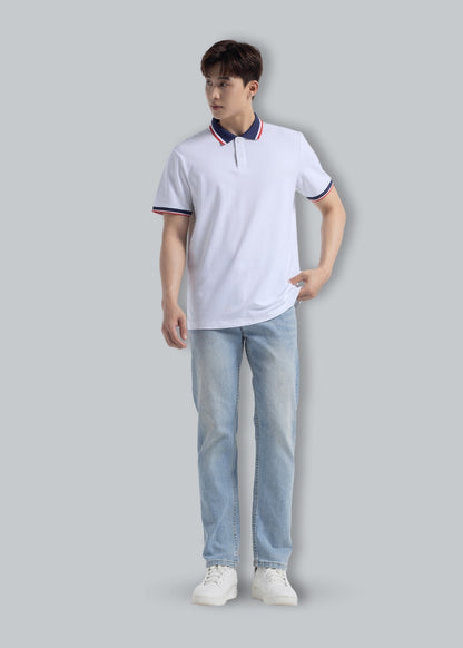 Áo Polo Dáng Vừa Tay Ngắn No Style 78 Trắng