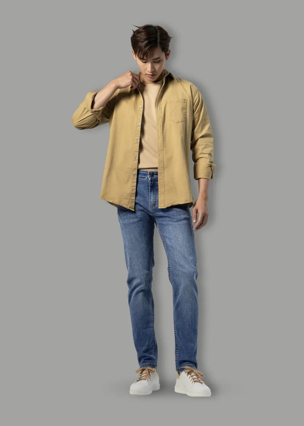 Quần Jeans Slim Fit Mềm Mịn Mát The Original 02 Xanh Dương - YaMe.vn