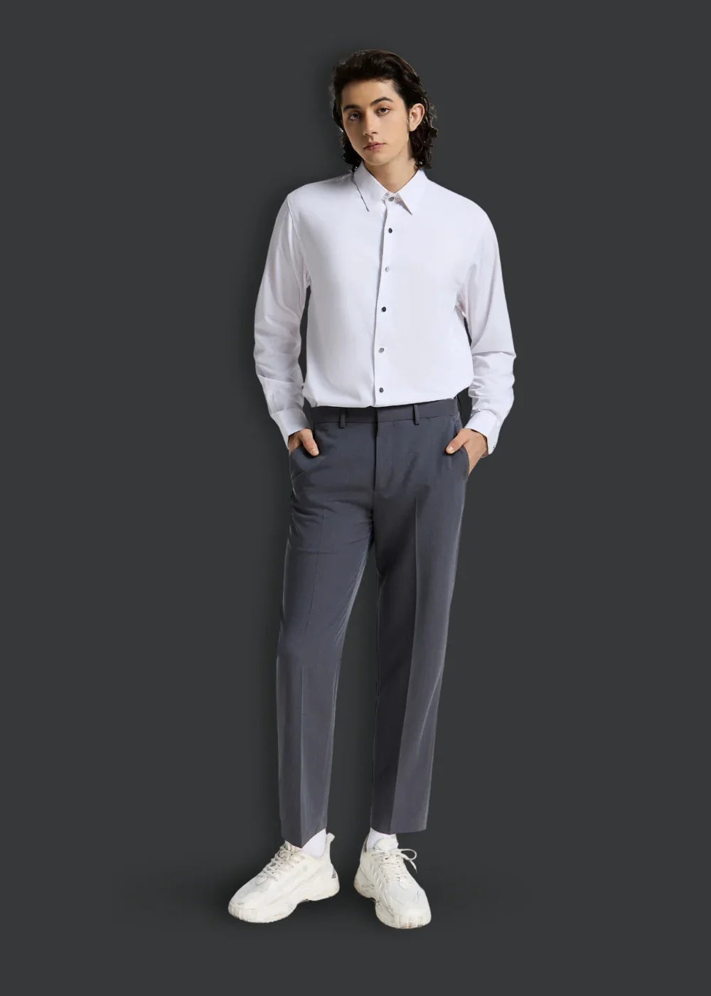 Quần Tây Nam Co giãn Ít Nhăn Non-Iron 19 Xám Đậm - YaMe.vn