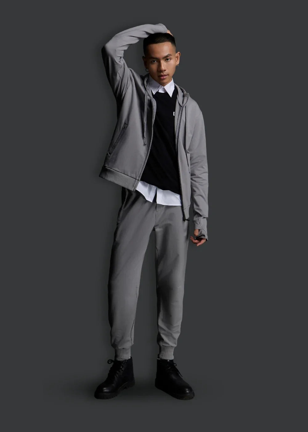 Quần Jogger Thun Mềm Mát The Minimalist 003 Xám Đậm - YaMe.vn