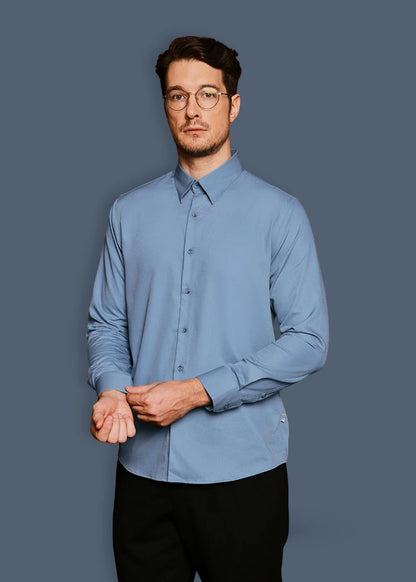 Áo Sơ Mi Tay Dài Vải Ngải Cứu Kháng Khuẩn The CEO 001 Xanh Ngọc Đậm - YaMe.vn