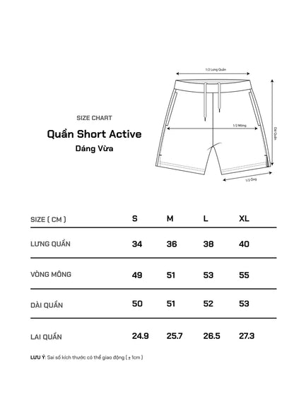 Quần Short Active Beginner 06 Nâu - YaMe.vn