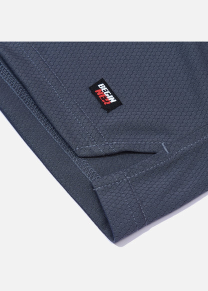 Quần Short Thun 7 Inch Vải Hexagon Thoáng Khí Beginner 05 Xám Chì