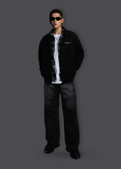 Áo Khoác Kaki Corduroy Ít Nhăn Seventy Seven 37 Đen - YaMe.vn